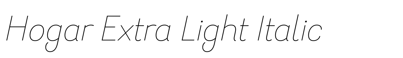 Hogar Extra Light Italic